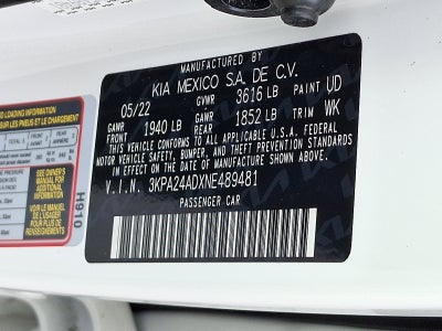 2022 Kia Rio LX