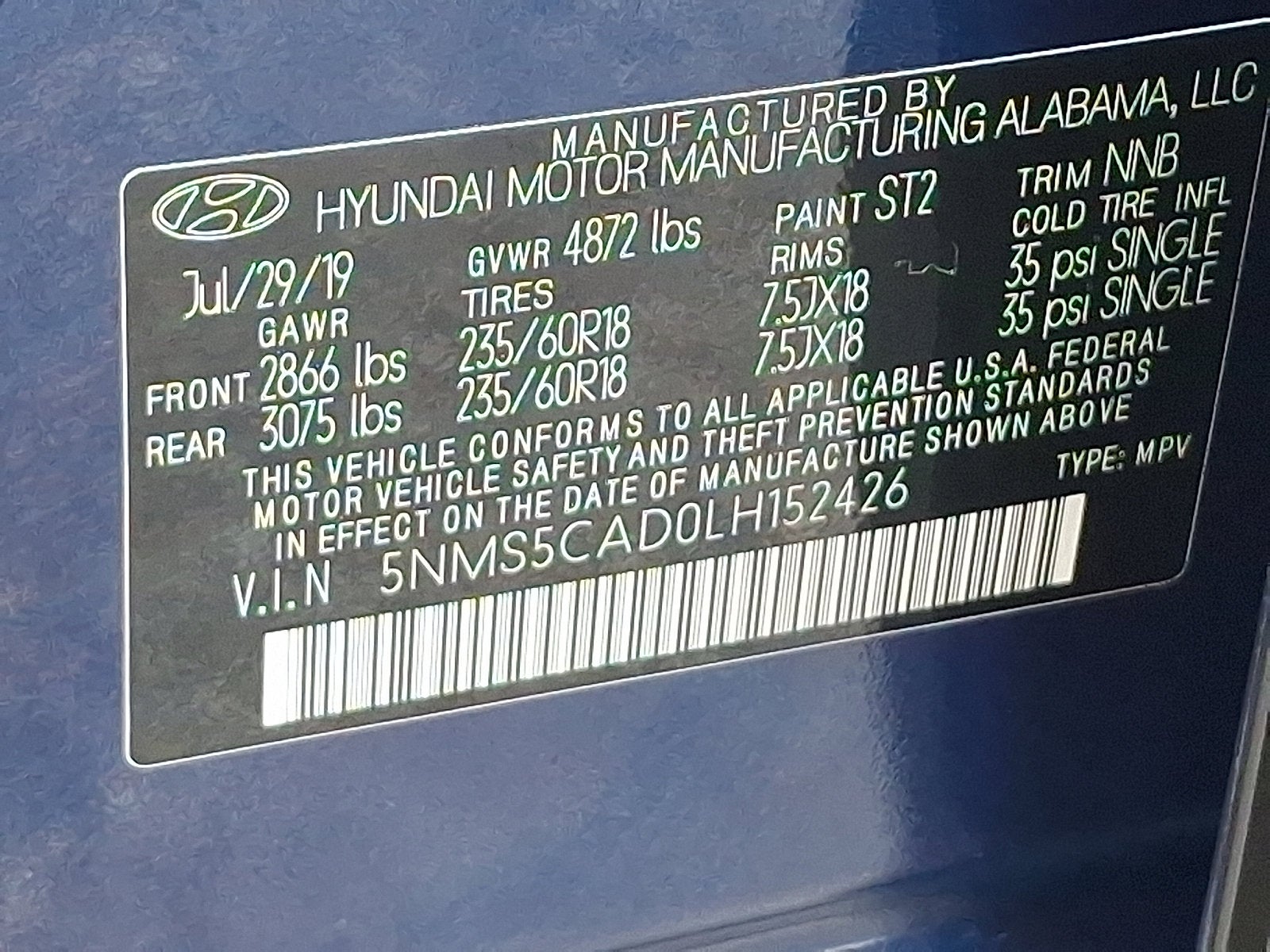 2020 Hyundai Santa Fe Limited