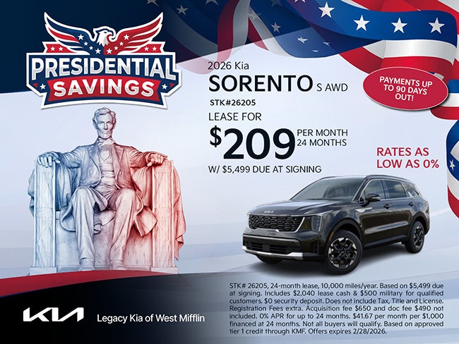 2026 Kia SORENTO S AWD