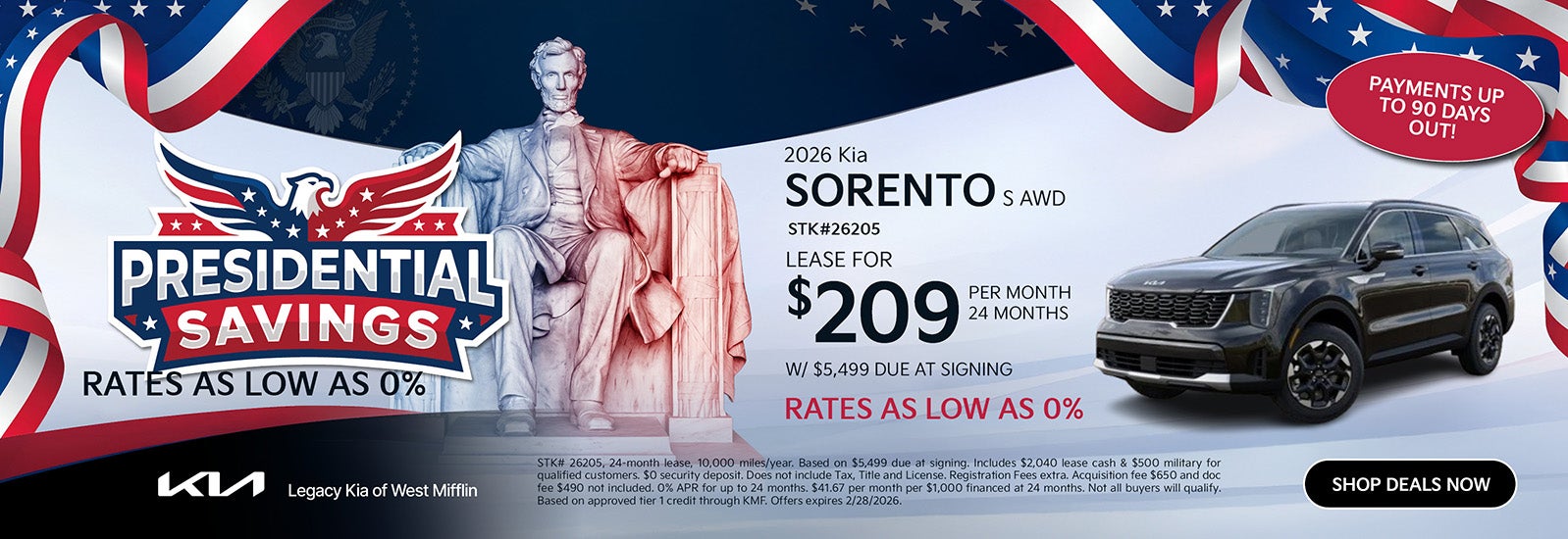 2026 Kia SORENTO S AWD